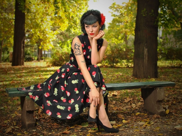 Model, pinup, pin up, tatoo, inked, beauty, retro, fashion